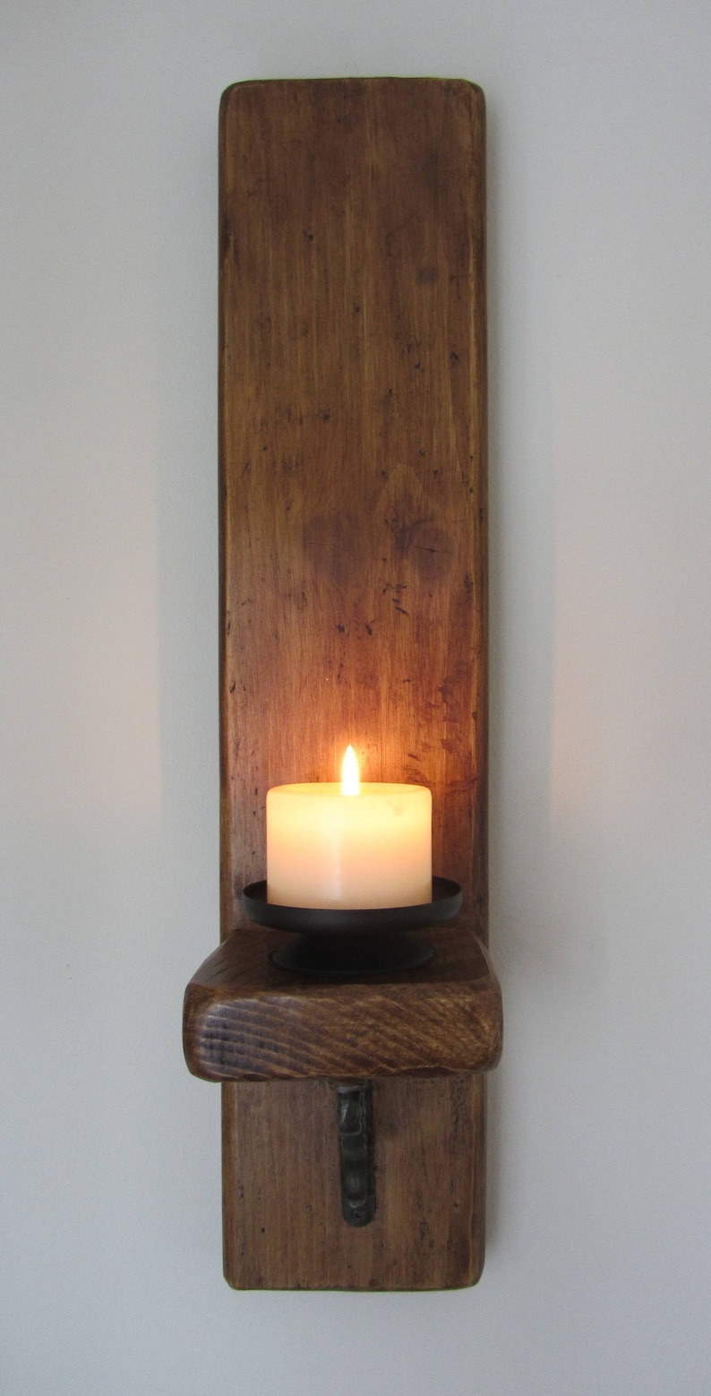 Altholz Planke Holz Wand Wandleuchter Kerzenhalter mit ... Altholz Planke Holz Wand Wandleuchter Kerzenhalter mit ...