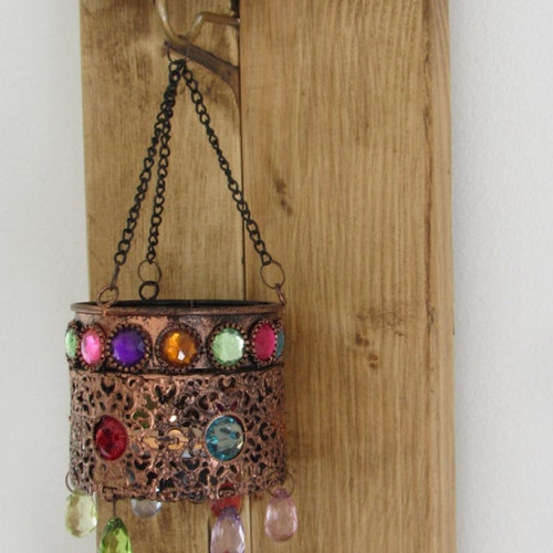 72 Cm Rustic Reclaimed Wood Floating Shelf / Candle Holder Etsy