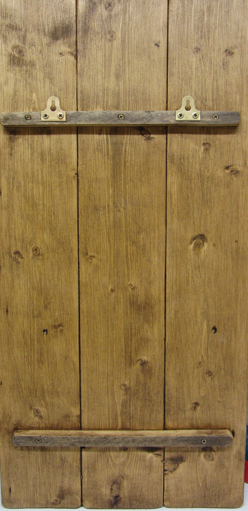 Reclaimed Wood Kitchen Organizer 3 Hook Key Holder With Shelf Etsy