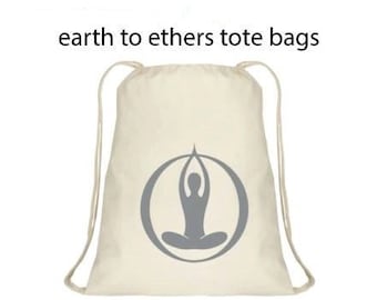 TOTE BAG | Beach Bag | Simple, cute yoga and meditation drawstring bag | Yoga Logo
