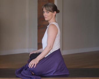 Linen Meditation Belt, Yoga Strap, Posture Trainer, Pelvic Support