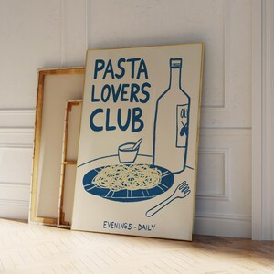 Spaghetti Art Print: Italian Kitchen Foodie Wall Decor
