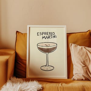 Espresso Martini Kunstdruck, Cocktail Kunstdruck, Espresso Martini Druck, Espresso Martini Poster, Bar Warenkorb Wandkunst, Cocktail Poster