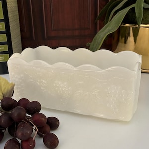 Vintage White Milk Glass Fire King Dish by Anchor Hocking