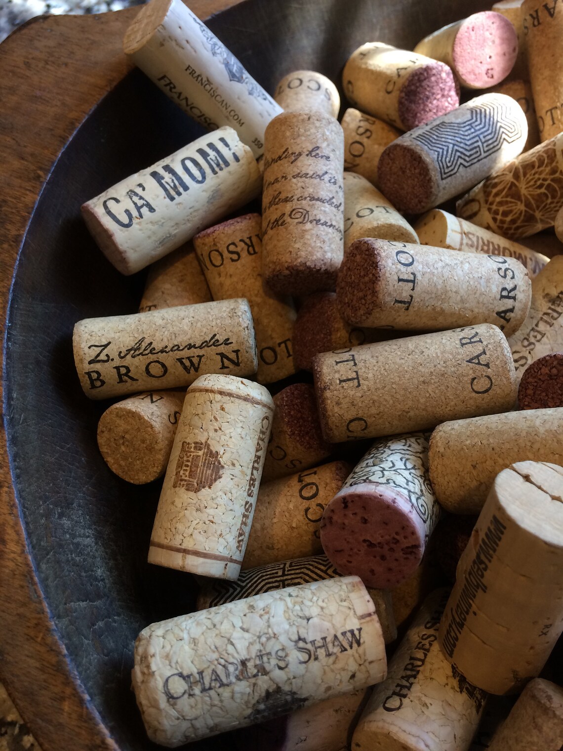 250 Natural Corks Used Craft Supply Corks Variety of Real Cork Etsy