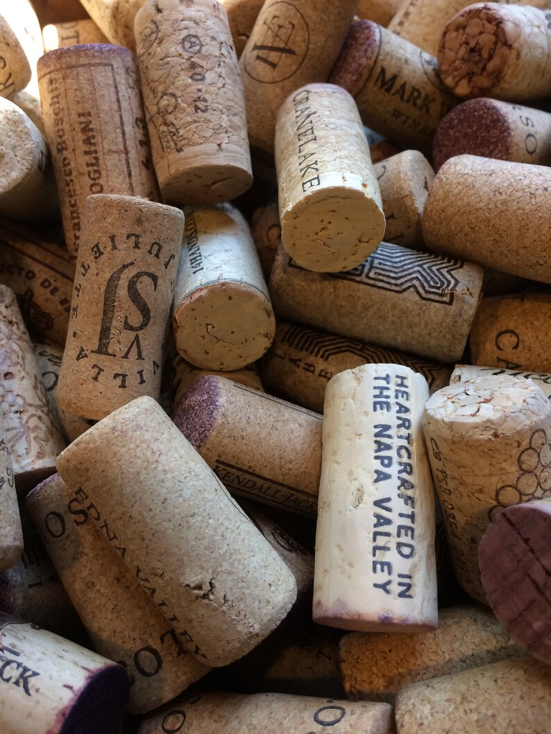 250 Natural Corks Used Craft Supply Corks Variety of Real Cork Etsy