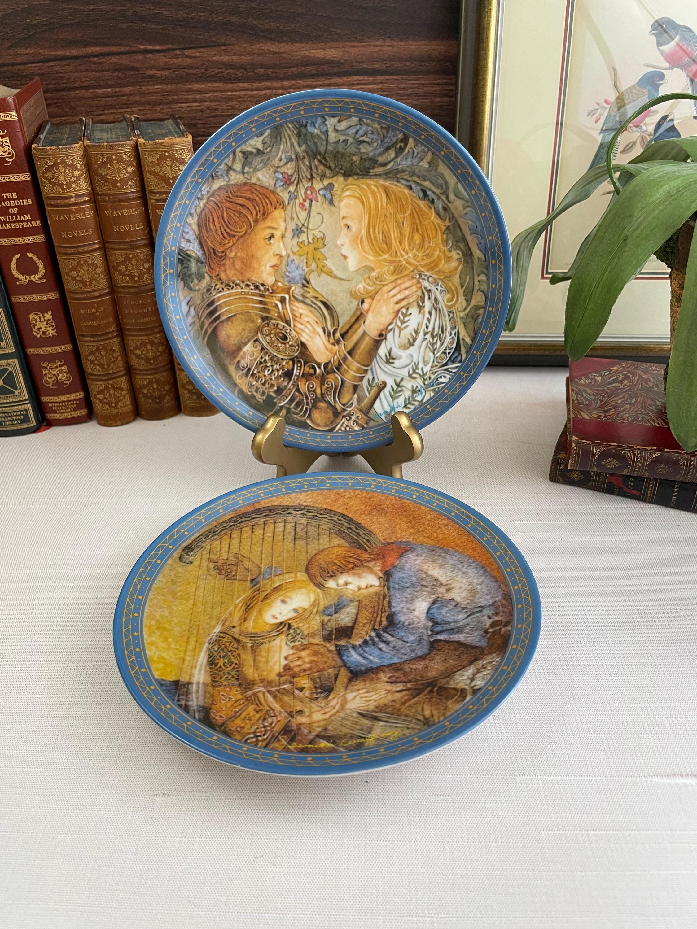 Collectible Plate Set Bradford Exchange "Das Musick" The Music "Das Gelobnis" The Pledge Limited Edition Plates by Sulamith Wulfing Bavaria