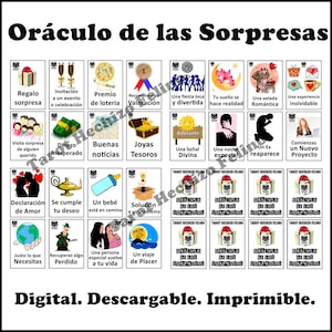 Oraculo de las Sorpresas de Tarot Hechizo Felino digital descargable imprimible