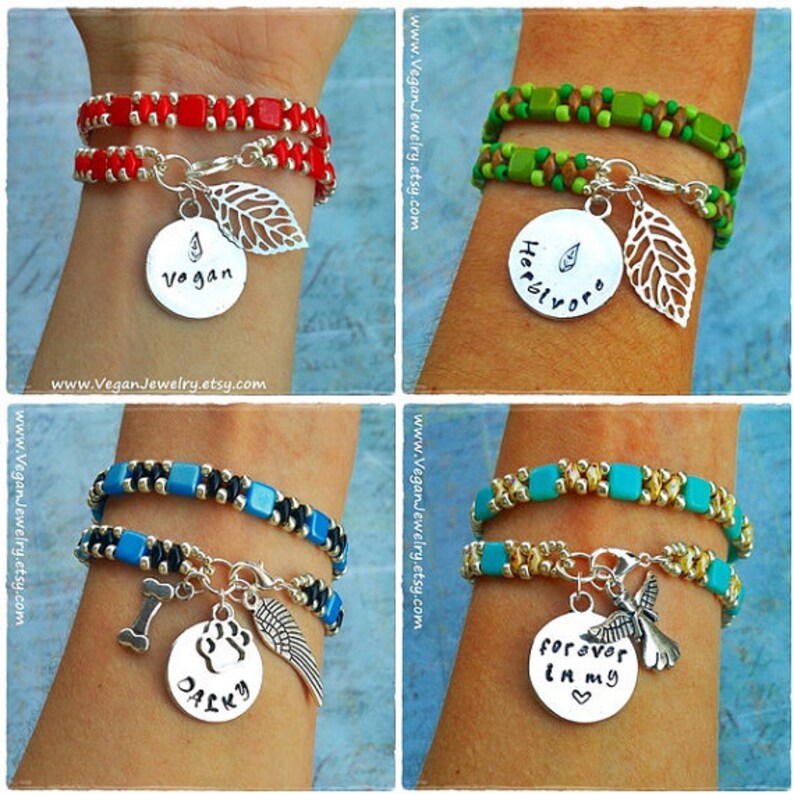 Plant Strong Vegan gift Vegan Bracelet Plant Based gift Veggie Vegan Jewellery Vegetarian Wrap Bracelet Herbivore Vegan Jewelry