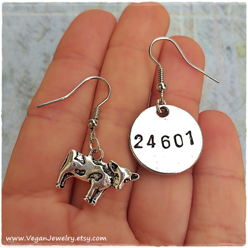 269 ear tag 269 Calf 269 Vegan earrings 269 Earrings vegan Etsy