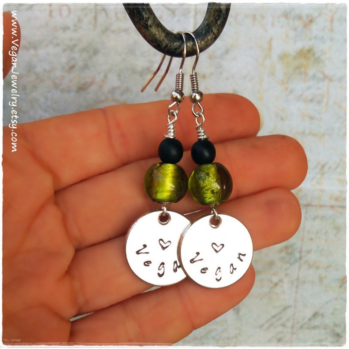 Vegan Earrings Vegan jewelry Vegan gift gift for vegan Etsy