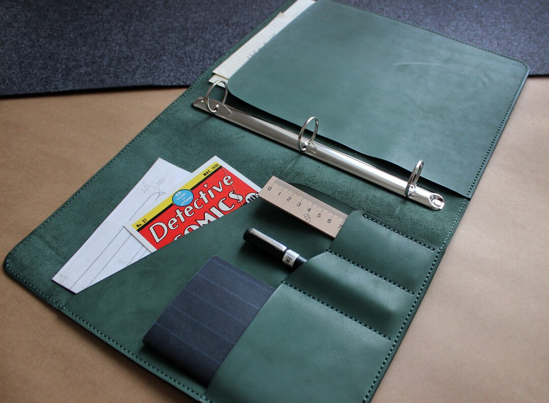 Leather Binder Portfolio, Leather Document Case, Leather Binder 6 4 3 2
