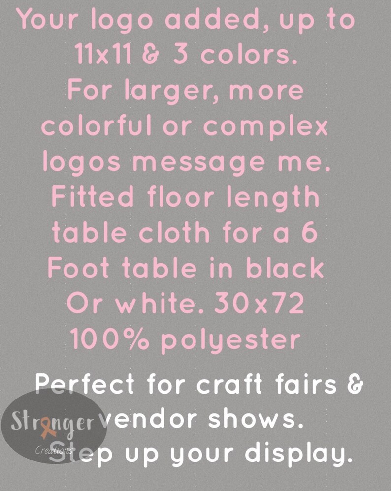 Floor Length Tablecloth With Logo Etsy