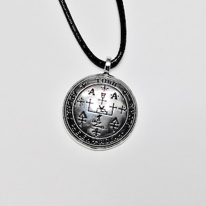 Archangel Uriel Gabriel Raphael Thavael Zadkiel Samael  Michael Seal Talisman Magic Grimoire of Armadeln Goetia Pendant Sterling Silver