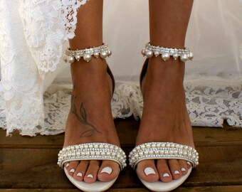 bridal pearl shoes
