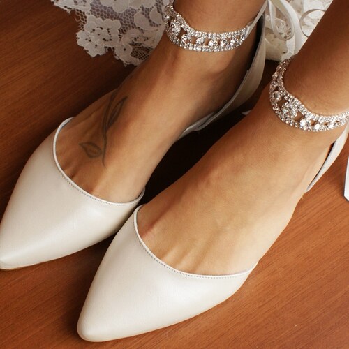 Women's Bridal Shoes/ Handmade IVORY 