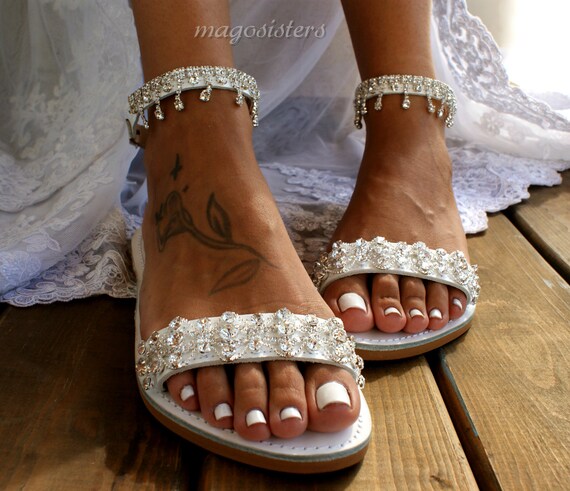 rhinestone sandals wedding