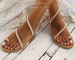 Wedding sandals/ bridal sandals/ leather sandals/ handmade sandals/ pearl sandals/ beach wedding sandals/ wedding shoes/ 'BABY'S BREATH' 
