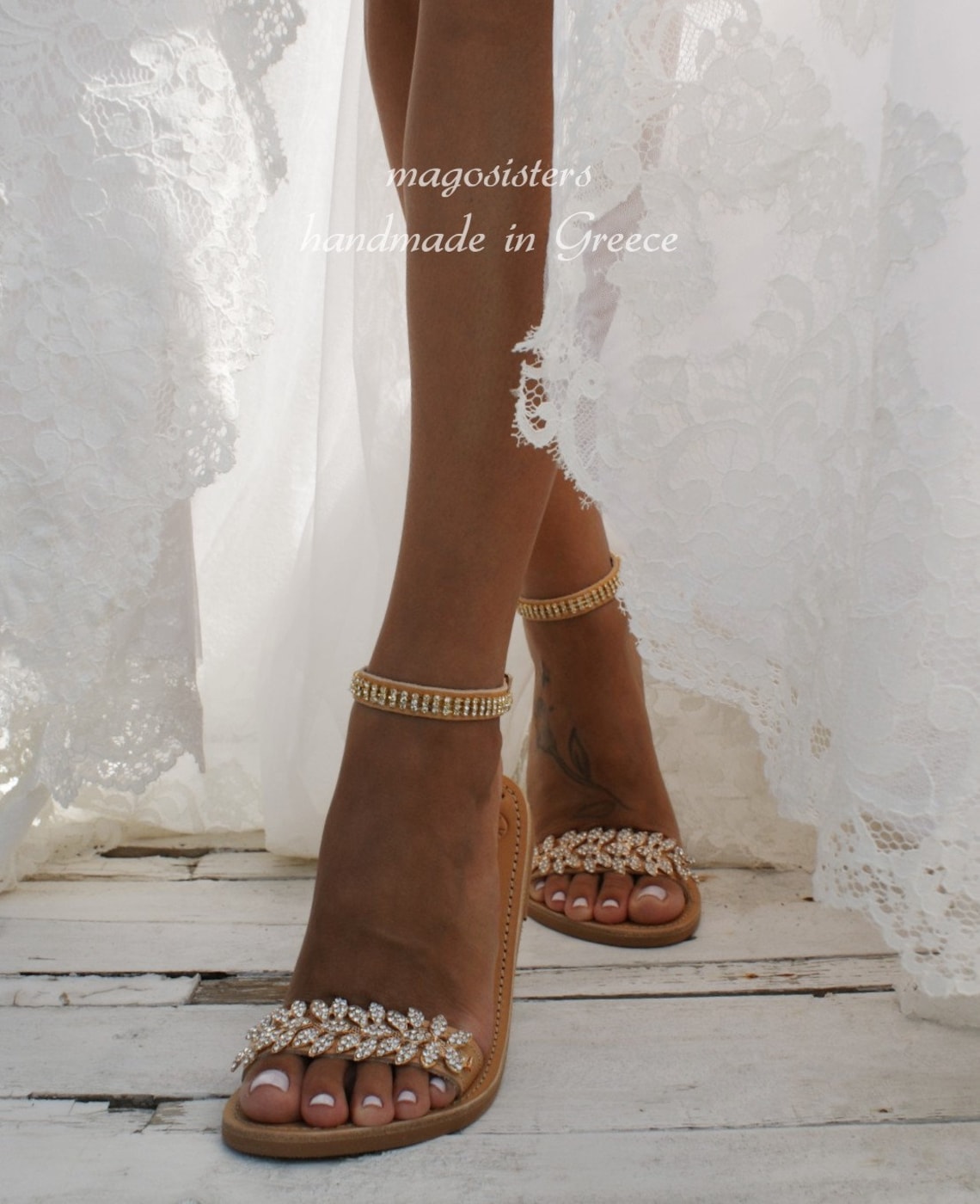 Wedding sandals/ bridal sandals/ leather sandals/ image 6