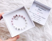 Gift enrollment personalized, school child bracelet, enrolment gift girl, gift box school start