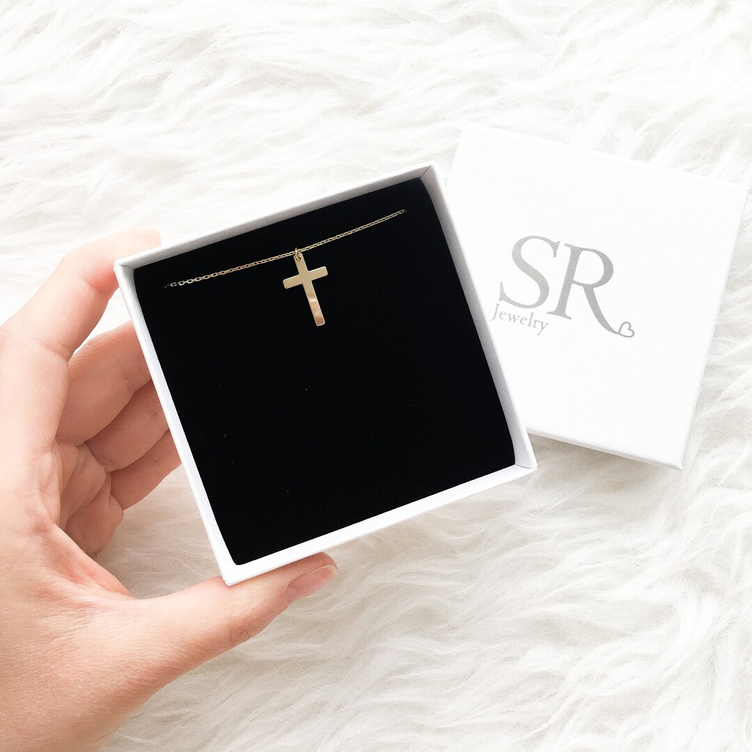 Namenskette XENIA Mit Rosenquarz Kreuz Engelsflügel Gravur Geschenkbox | 925 Silber | Taufkette