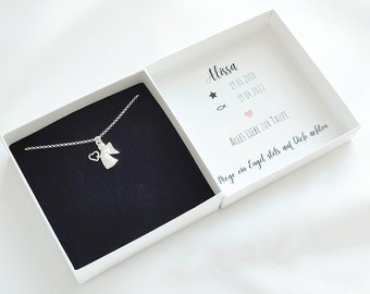 Taufgeschenk Mädchen, Geschenk Taufe personalisiert, Halskette 925 Silber