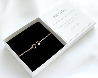 Geschenk Brautmutter, unendlichkeit armband Edelstahl, Mutter der Braut Armband, Geschenk Mama Hochzeit