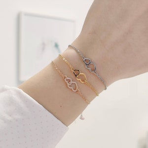 Geschenk Brautmutter, Herz Armband Edelstahl, Mutter der Braut Armband, Geschenk Brautmama Bild 7