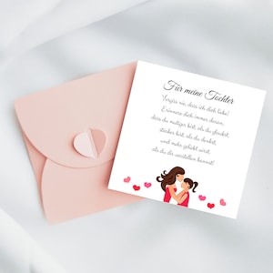 Für meine Tochter | Tochter Karte | mit Perlmutt Umschlag | Geburtstag | Geschenk