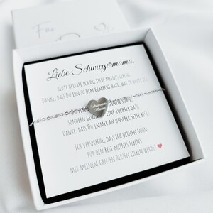 Personalisiertes Metallkarten-Geschenk Für Schwiegermutter – Dankeskarte Von Schwiegertochter, Muttertag, Geburtstag