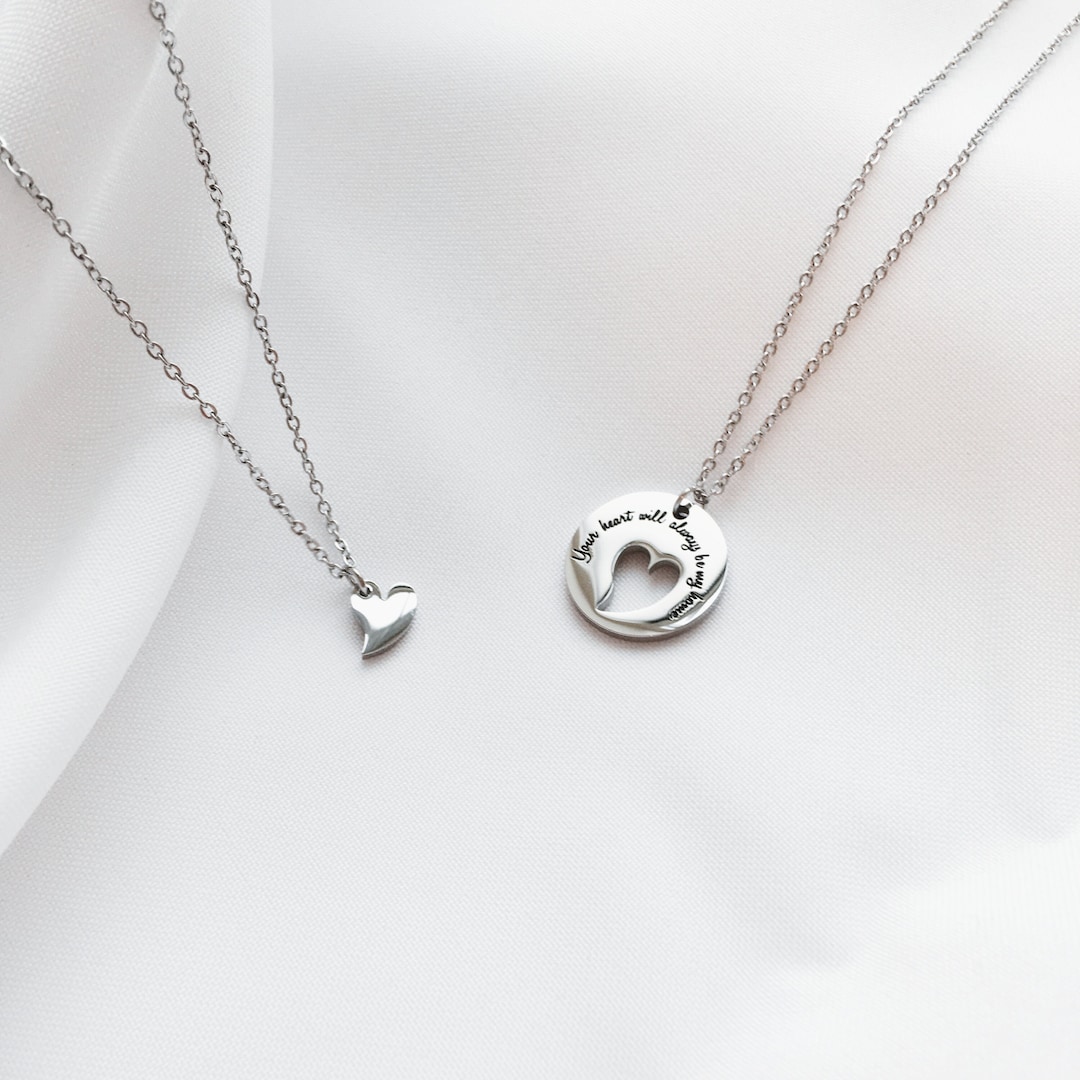 Mutter Tochter Kette Herz, Geburtstag Geschenk, Mutter Tochter Schmuck