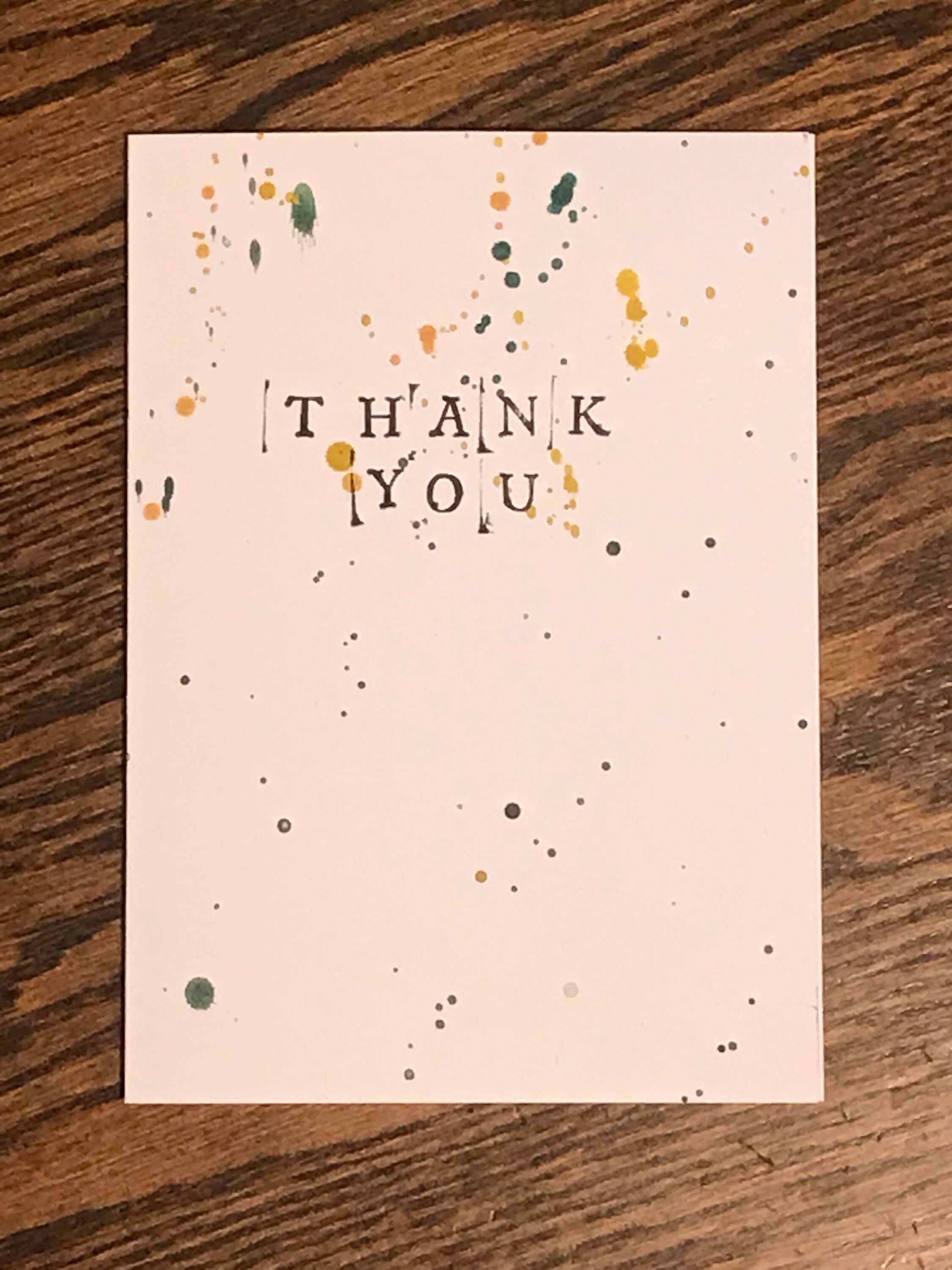 Thank You Card Pack of 5 // Thank You Card Set // 5 X Thank - Etsy
