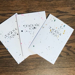 Dankeskarten 5er Set / Dankeskarten Set / 5 x Dankeskarten