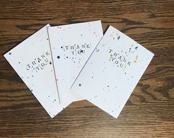 Thank You card pack of 5 // Thank You card set // 5 x Thank you cards
