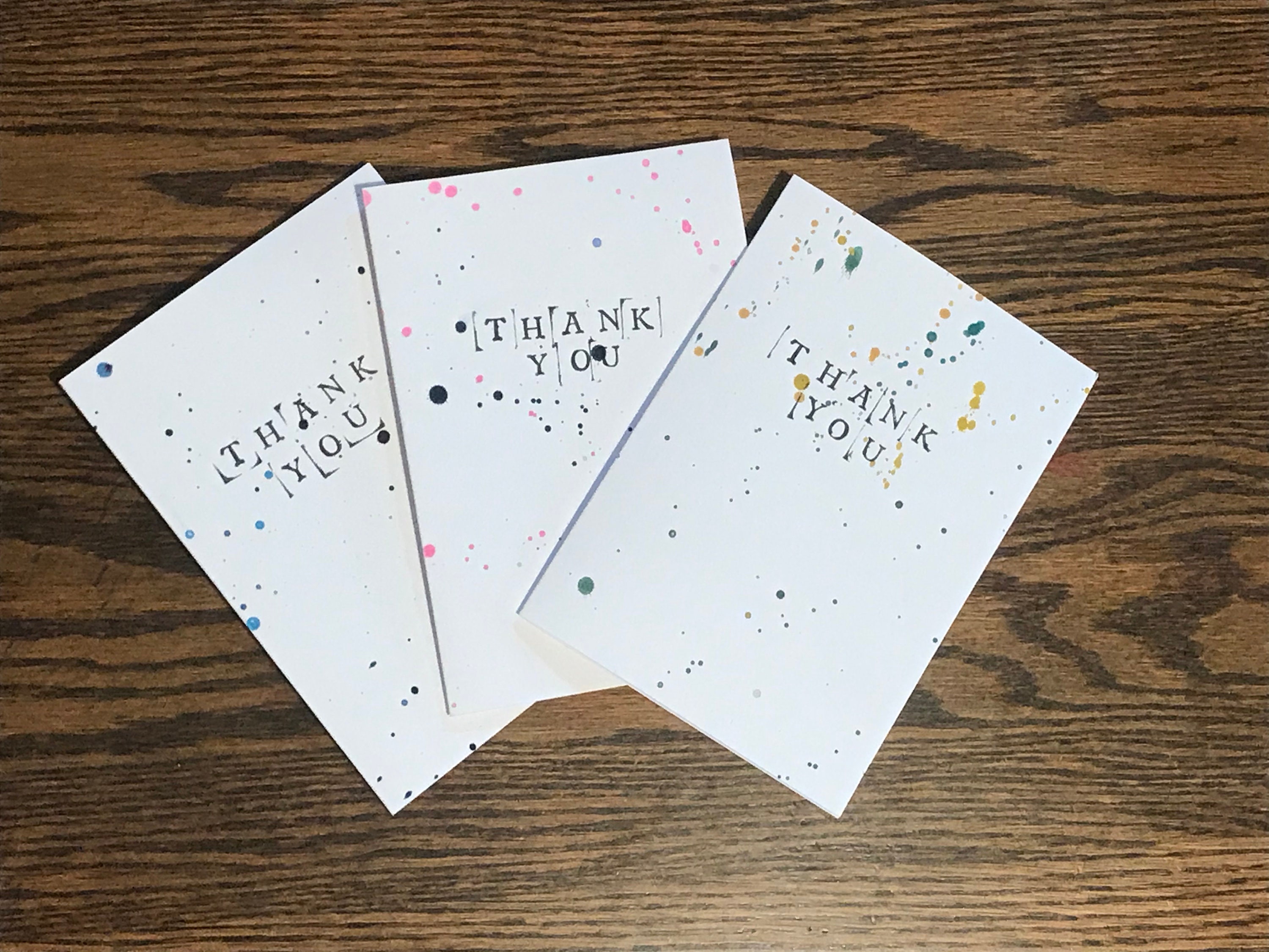 Thank You Card Pack of 5 // Thank You Card Set // 5 X Thank You Cards ...