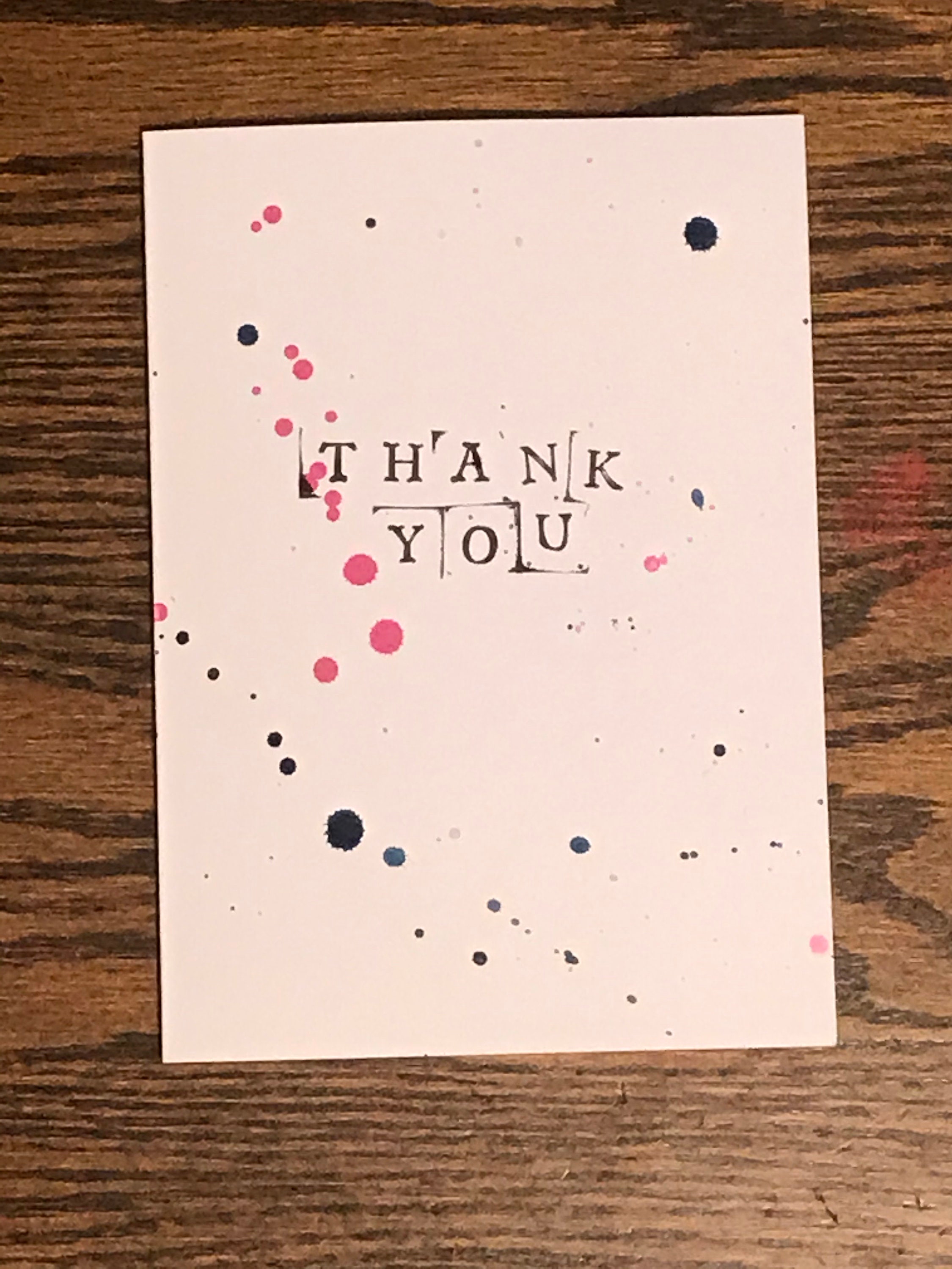 Thank You Card Pack of 5 // Thank You Card Set // 5 X Thank You Cards ...