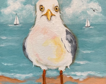 Larry the Seagull (Beach Art)
