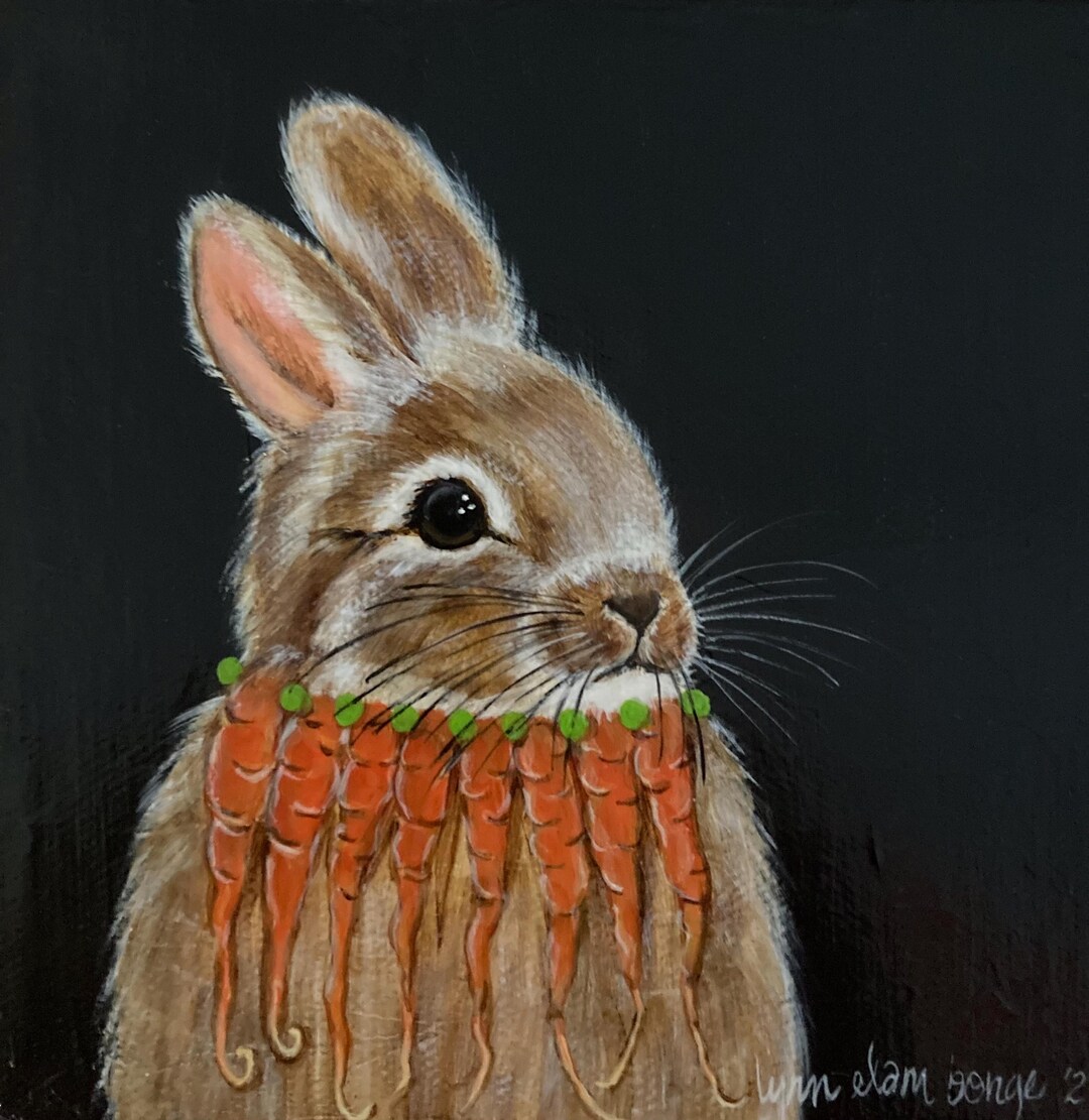 Mr. Nibbles With Carrot and Pea Neck Piecee - Etsy