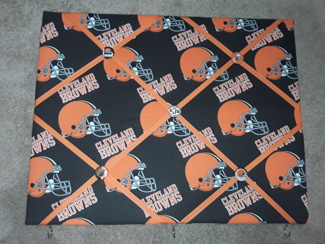 Cleveland Browns Themed Memory Board With Matching Browns Accents