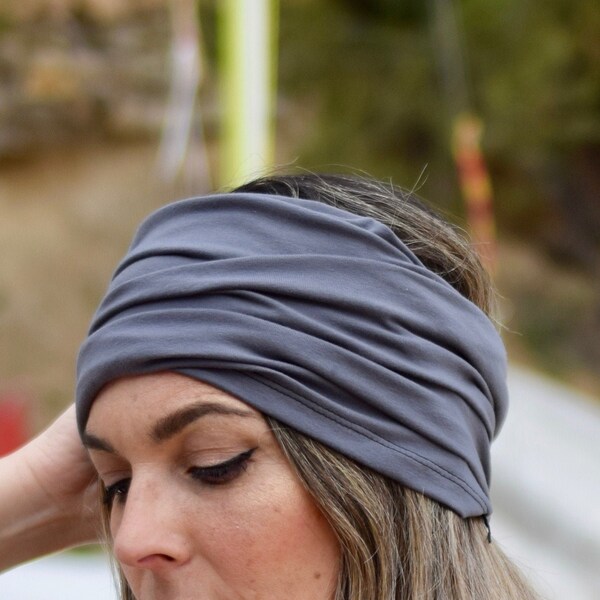 Wide headbands for women, tube scarf bandana