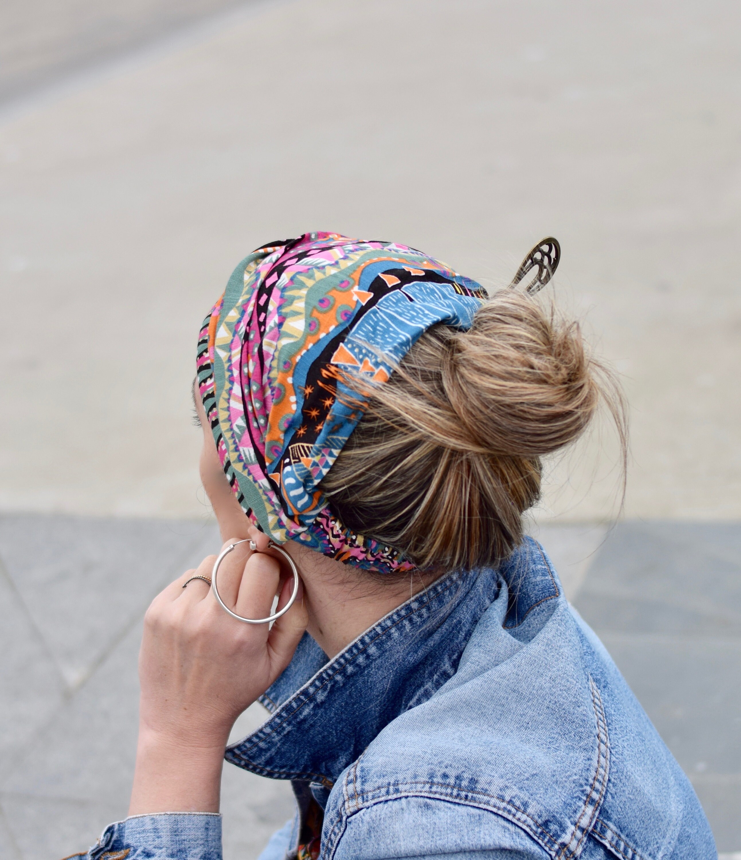 FULZTEY Boho Stirnbänder Damen – 3er Set, Blumenmuster, Elastisch & Rutschfest, Für Yoga & Alltag