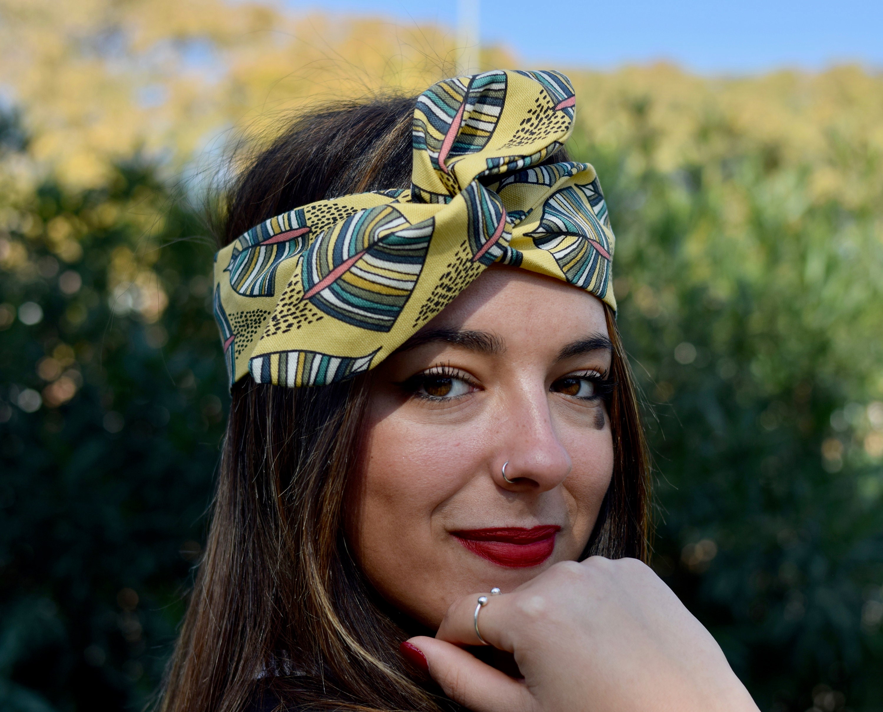 Diadema con alambre con estampado africano diadema - Etsy México