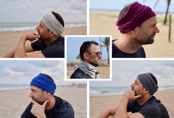 Bandana ancha para chico, cinta del pelo / braga de cuello para hombre,  diadema deporte algodón -  México