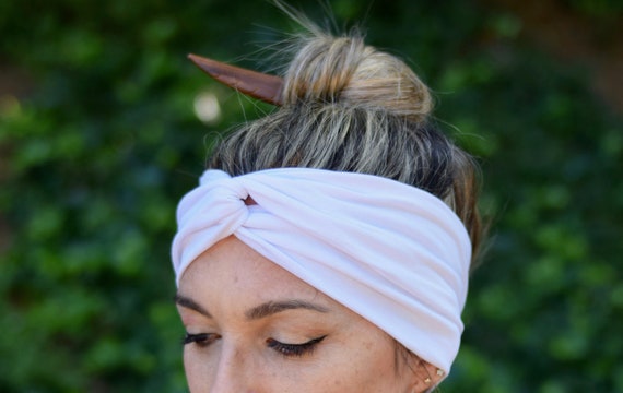 white yoga headband