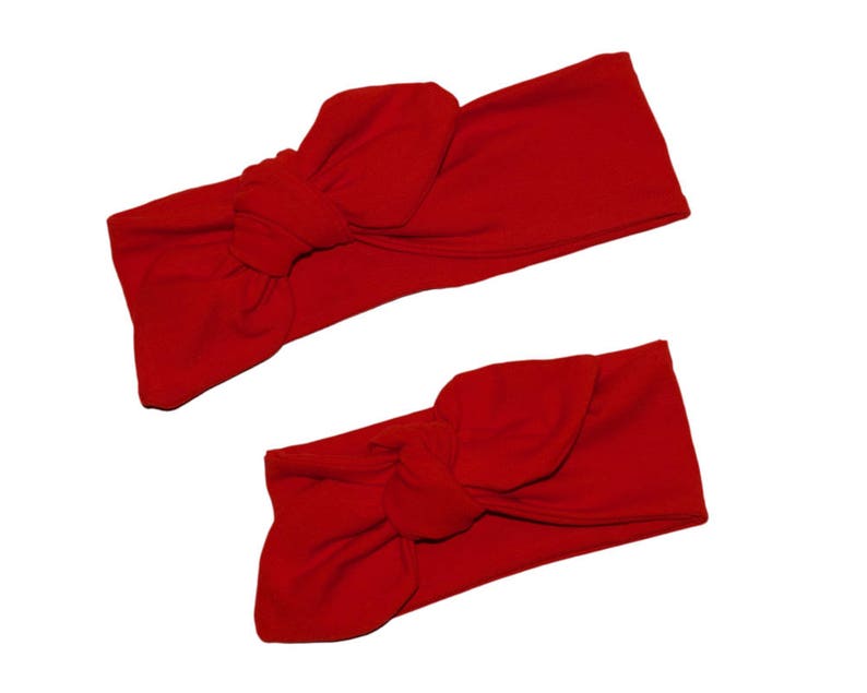 Red newborn baby headband girl head wrap baby bow mommy and me outfit infant red headband baby girls head wraps