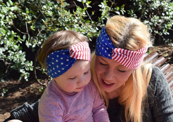 mom and baby matching head wraps