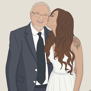 2 Personen Benutzerdefinierte Illustration, zwei Personen Portrait, Paar Portrait, Geschenk für ein Paar, Hochzeitsgeschenk, Paar Illustration, Geschenk für ihn