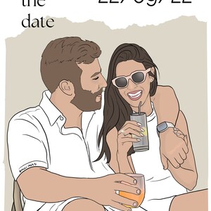 Enregistrer la date, enregistrer les dates, enregistrer les cartes de date, enregistrer l’illustration personnalisée de la date, enregistrer les invitations de date, enregistrer l’illustration de date