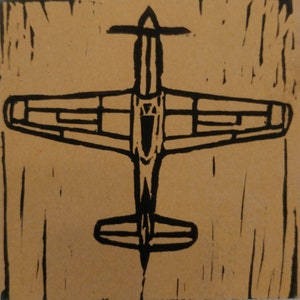 P-51 Mustang Block Print