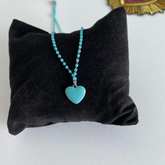 tiffany green heart necklace